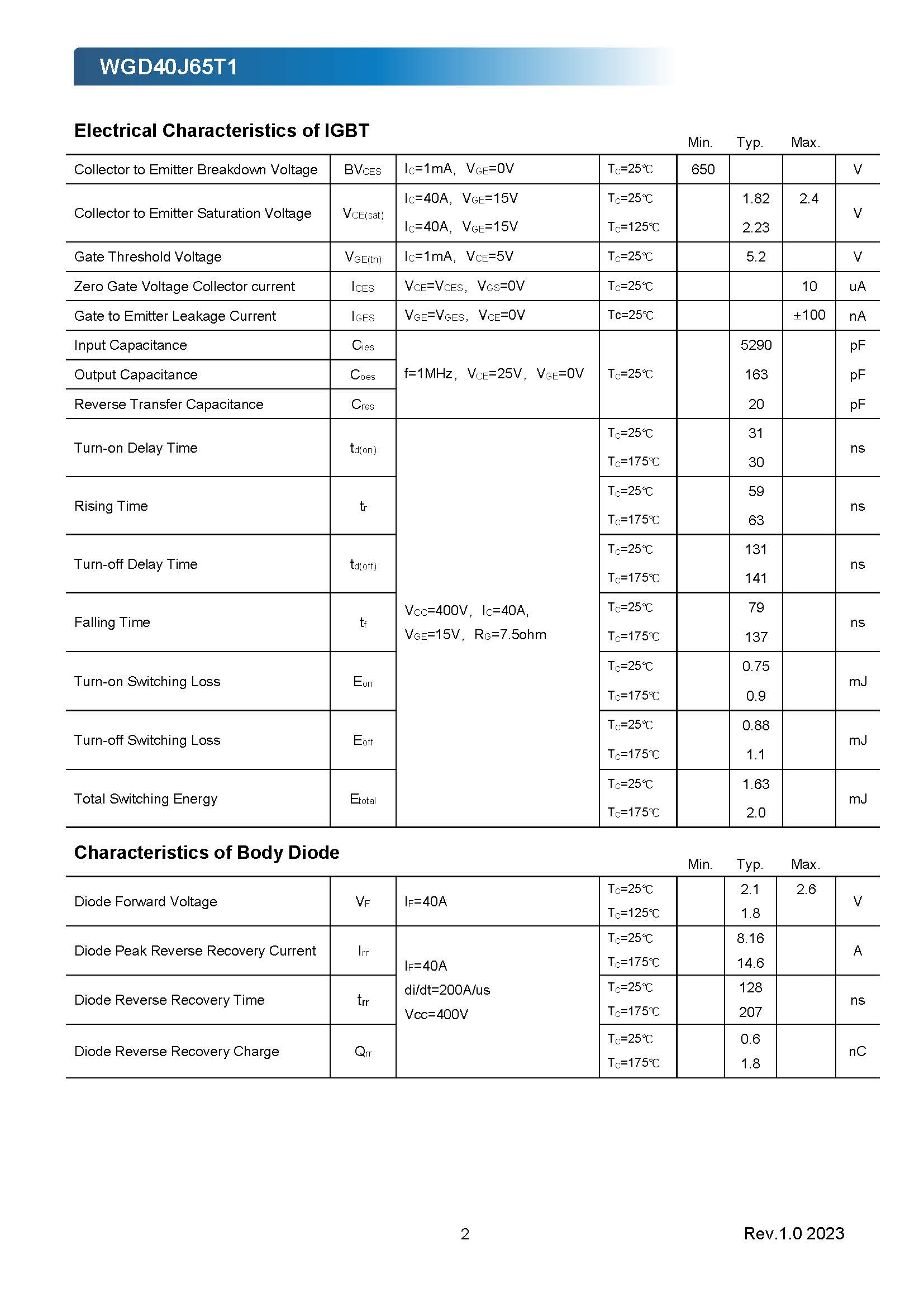 WGD40J65T1_Datasheet_V1_页面_2