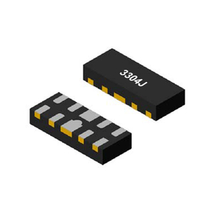 4-Line, Uni-directional, Ultra-low Capacitance,Transient Voltage Suppressor, VBR(min): 3.5V, IT: 1mA, VRWM: 3.3V, IPP: 6A, fetures, applications, DFN2510, 3304J