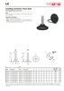Foot / rigid,with screwdriver slot,with lever / Base dia: 50mm / LX.50-SW19-M10X98-S