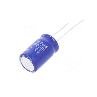 Capacitor: electrolytic / THT / 1500uF / 25VDC / Ø12.5x20mm / ±20% / SD1E158M12020PL