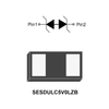 1-Line, Bi-directional, Ultra-low Capacitance Transient Voltage Suppressor, VBR: 6V, IT: 1mA, VRWM: 5V, fetures, applications, DFN0603-2L, SESDULC5V0LZB