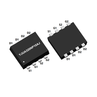 N-Channel and P-Channel Complementary MOSFET, VDSS: 100/-100V, ID: 1/-0.9A, PD: 1.19/1.13W, fetures, applications, PDFN3030-8L, YJUA320NP10AJ