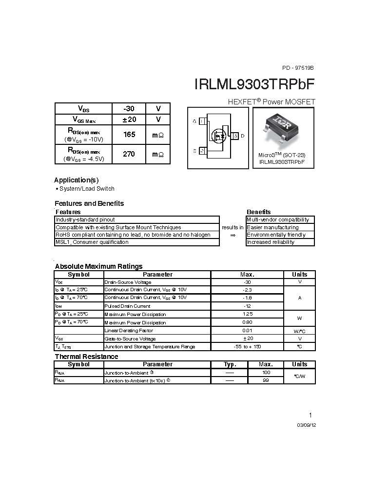 Infineon-IRLML9303_页面_01