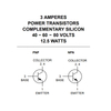 40-60-80V 12.5W 3A Complementary Plastic Silicon Power Transistors TO-225 MJE172G