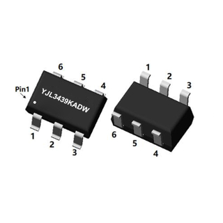 N-Channel and P-Channel Complementary MOSFET, VDSS: 20/-20V, ID: 0.8/-0.5A, PD: 0.29/0.27W, fetures, applications, SOT-363, YJL3439KADW