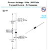 1.0Amp Fast Recovery Silicon Rectifiers FR107 DO-41 